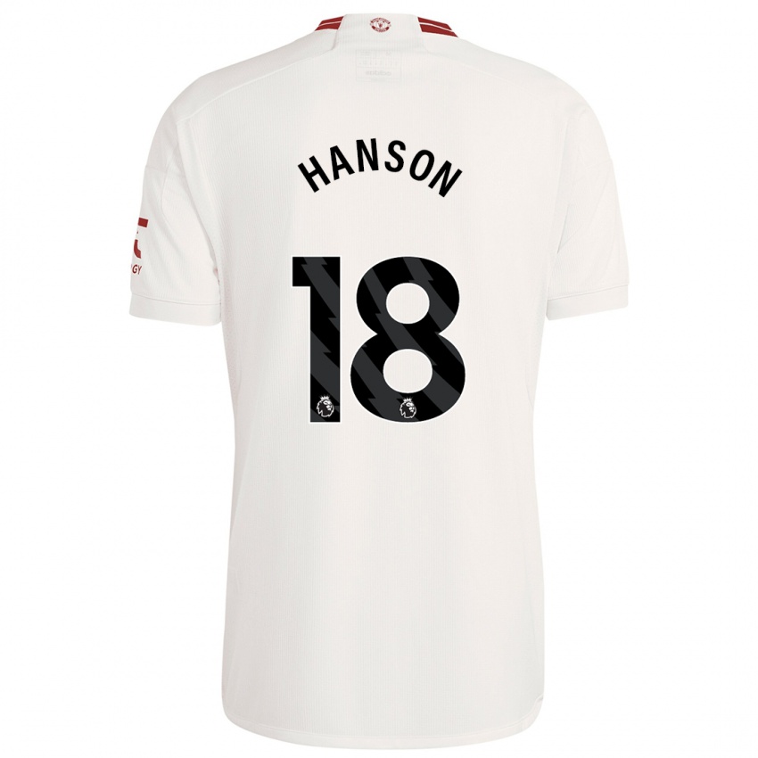 Kinderen Kirsty Hanson #18 Wit Thuisshirt Derde Tenue 2023/24 T-Shirt