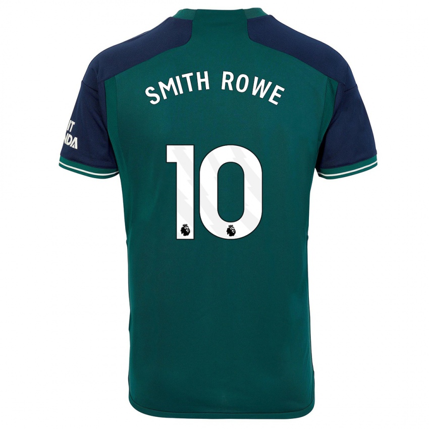 Kinderen Emile Smith Rowe #10 Groente Thuisshirt Derde Tenue 2023/24 T-Shirt