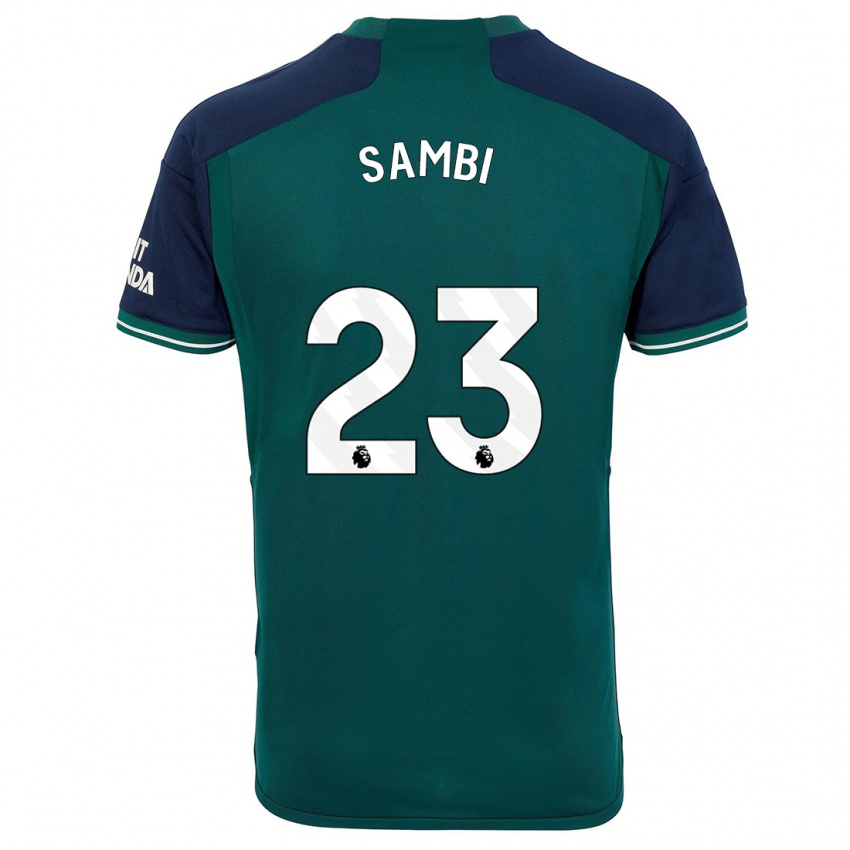 Kinderen Albert Sambi Lokonga #23 Groente Thuisshirt Derde Tenue 2023/24 T-Shirt