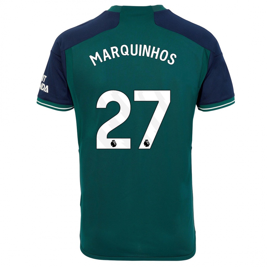 Kinderen Marquinhos #27 Groente Thuisshirt Derde Tenue 2023/24 T-Shirt