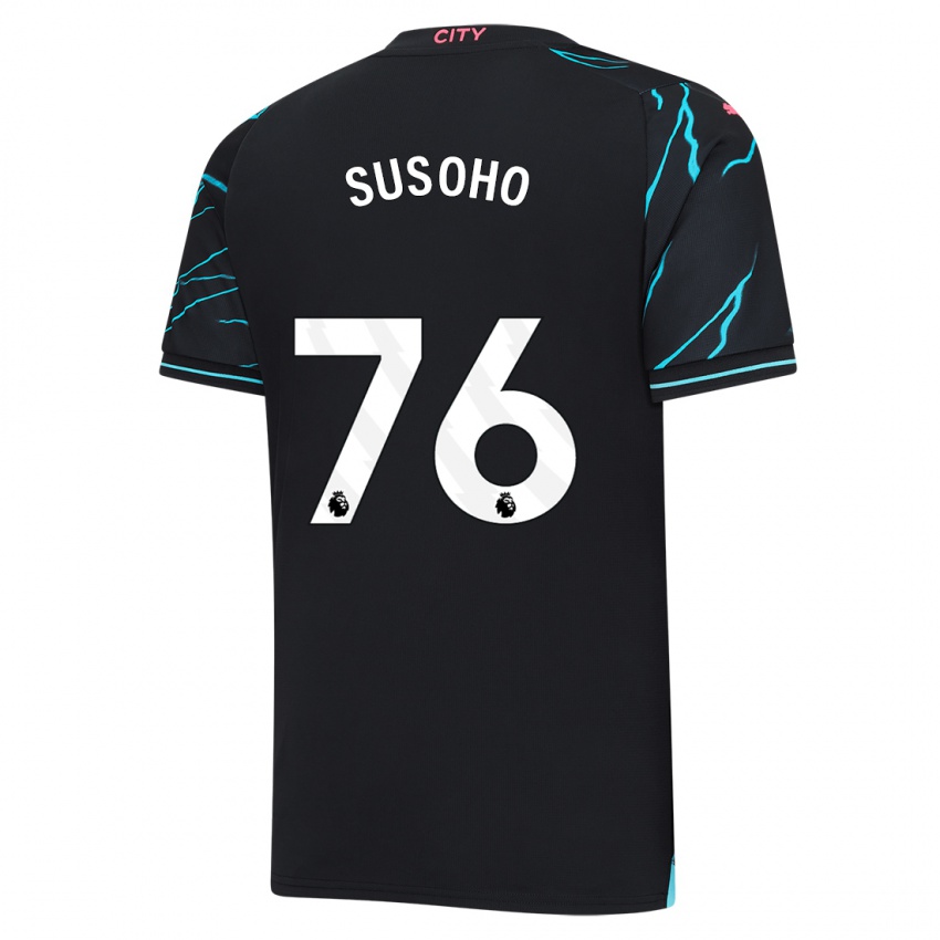 Kinderen Mahamadou Susoho #76 Donkerblauw Thuisshirt Derde Tenue 2023/24 T-Shirt