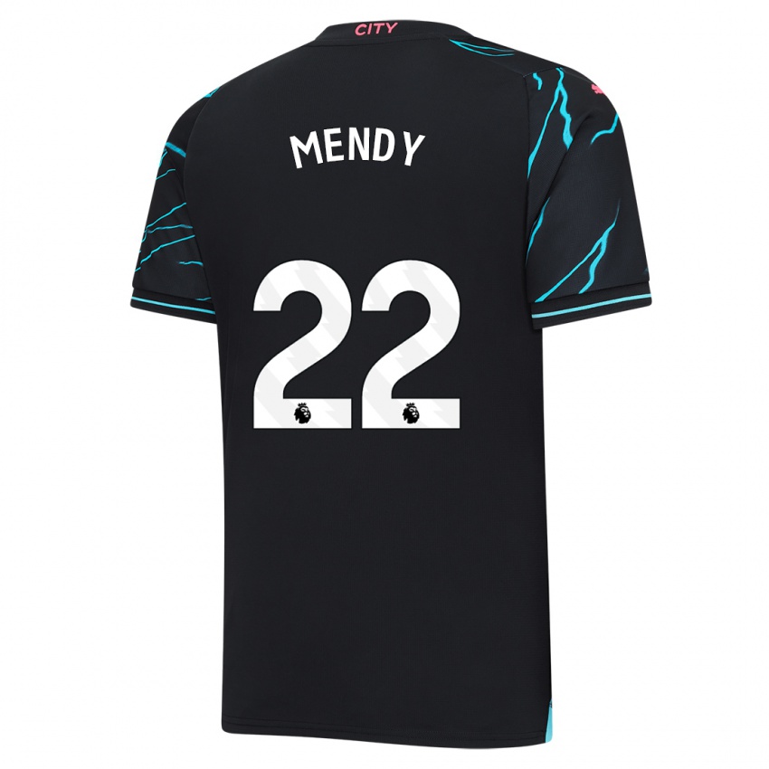 Kinderen Benjamin Mendy #22 Donkerblauw Thuisshirt Derde Tenue 2023/24 T-Shirt