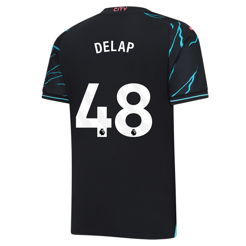 Kinderen Liam Delap #48 Donkerblauw Thuisshirt Derde Tenue 2023/24 T-Shirt