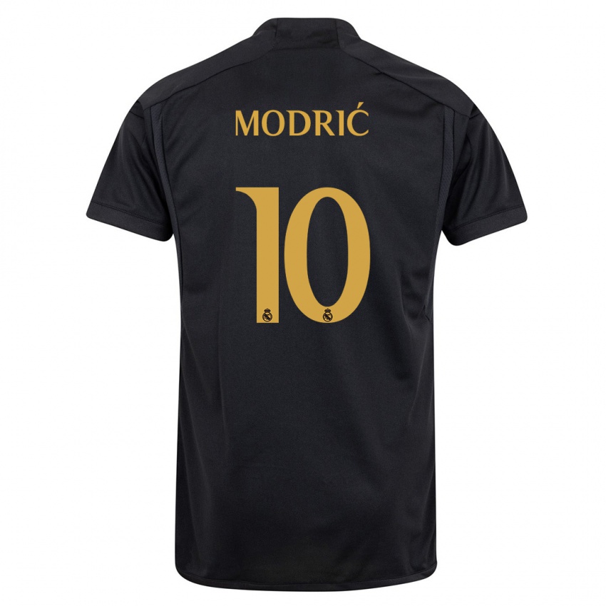 Kinderen Luka Modric #10 Zwart Thuisshirt Derde Tenue 2023/24 T-Shirt