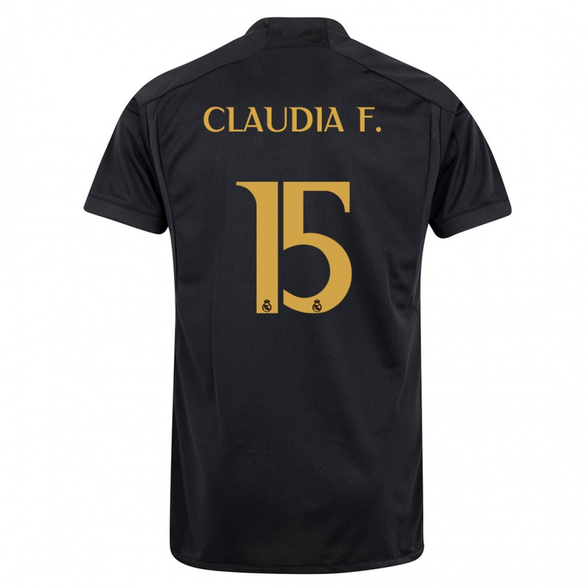 Kinderen Claudia Florentino #15 Zwart Thuisshirt Derde Tenue 2023/24 T-Shirt