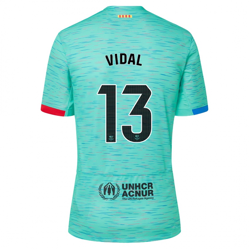 Kinderen Marc Vidal #13 Licht Aqua Thuisshirt Derde Tenue 2023/24 T-Shirt