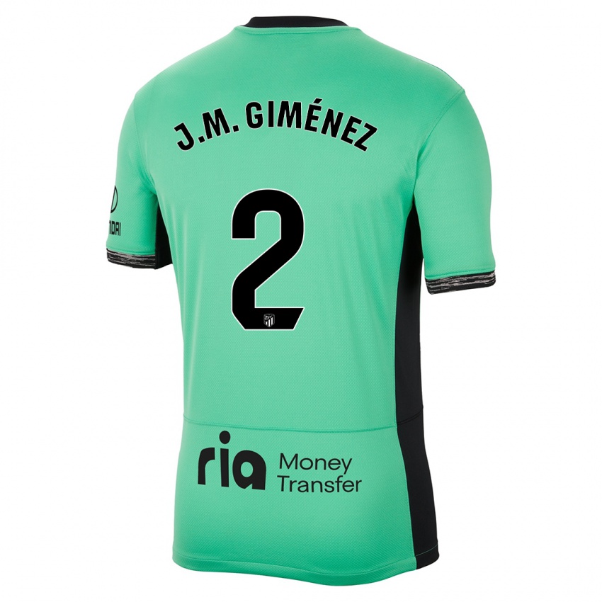 Kinderen Jose Maria Gimenez #2 Lente Groen Thuisshirt Derde Tenue 2023/24 T-Shirt