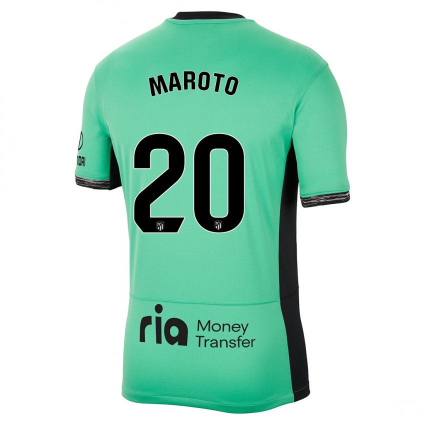 Kinderen Mario Maroto #20 Lente Groen Thuisshirt Derde Tenue 2023/24 T-Shirt