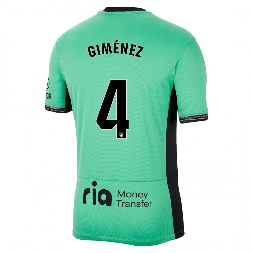 Kinderen Félix Giménez #4 Lente Groen Thuisshirt Derde Tenue 2023/24 T-Shirt