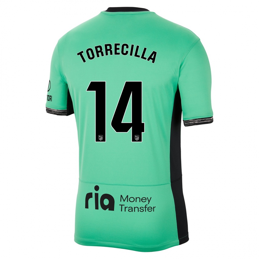 Kinderen Virginia Torrecilla #14 Lente Groen Thuisshirt Derde Tenue 2023/24 T-Shirt