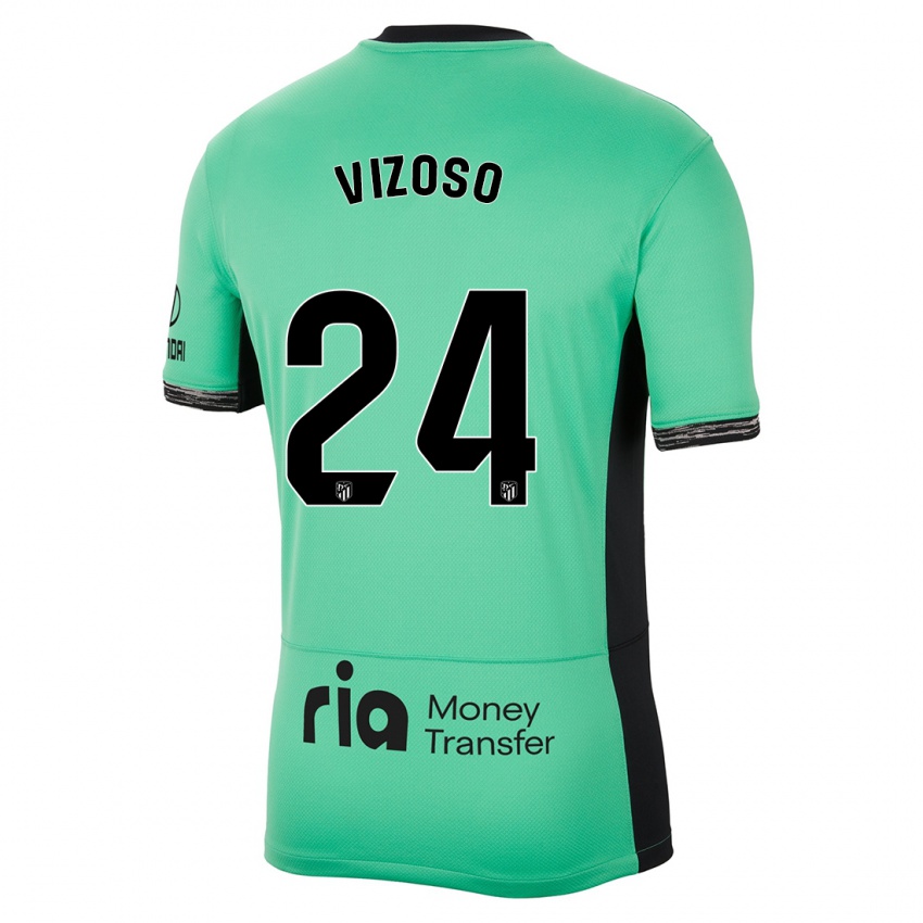 Kinderen Paula Vizoso #24 Lente Groen Thuisshirt Derde Tenue 2023/24 T-Shirt