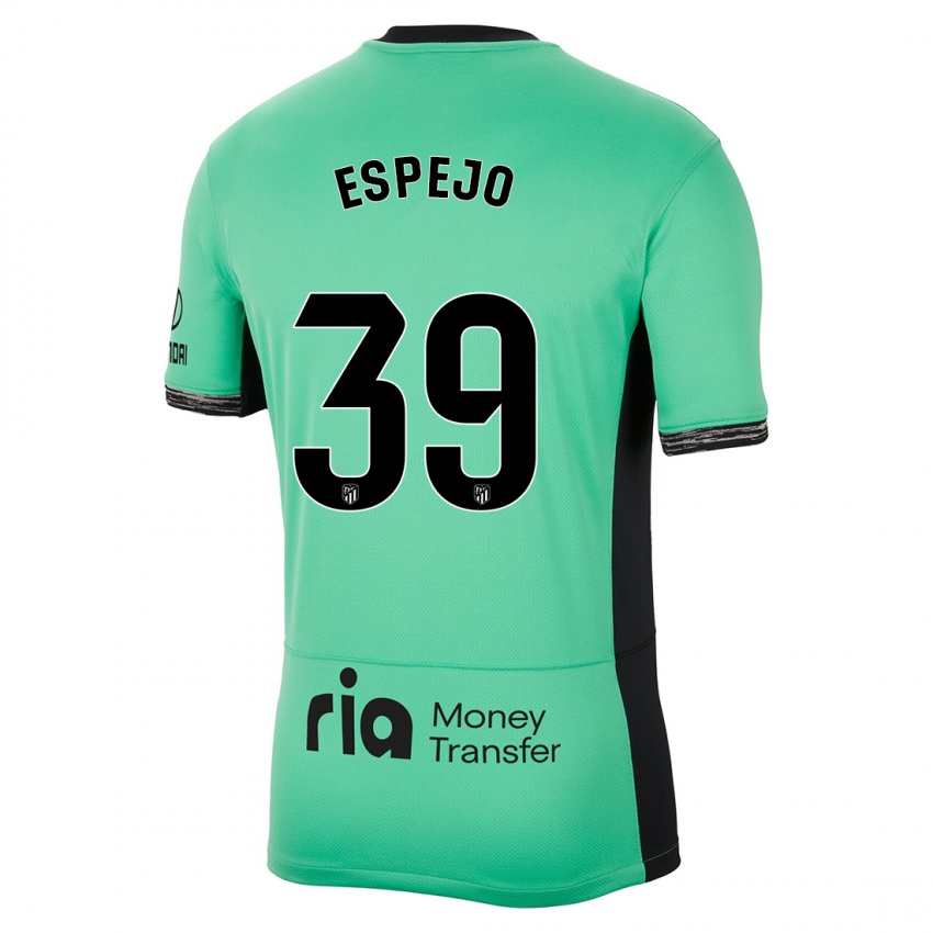 Kinderen Diego Espejo #39 Lente Groen Thuisshirt Derde Tenue 2023/24 T-Shirt