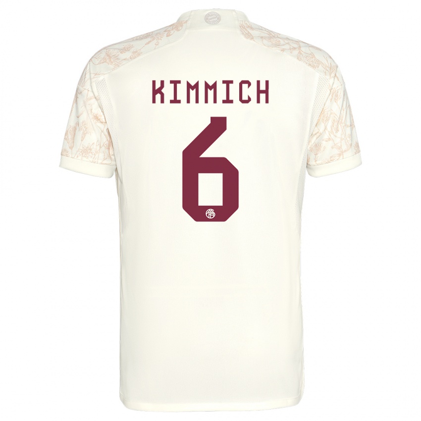 Kinderen Joshua Kimmich #6 Gebroken Wit Thuisshirt Derde Tenue 2023/24 T-Shirt