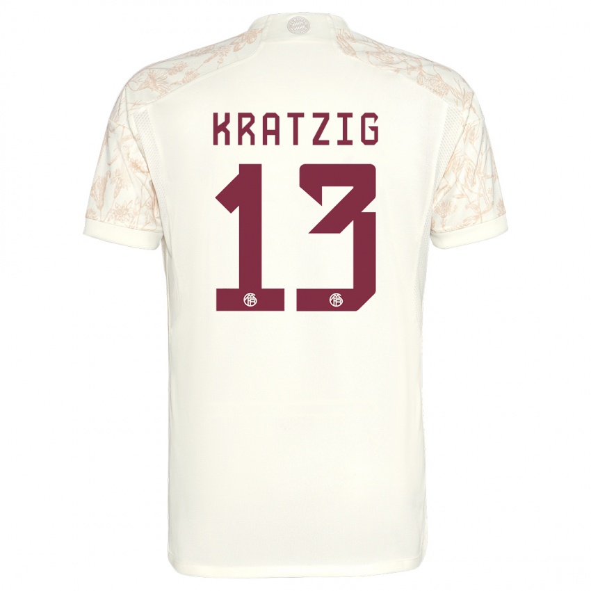 Kinderen Frans Kratzig #13 Gebroken Wit Thuisshirt Derde Tenue 2023/24 T-Shirt