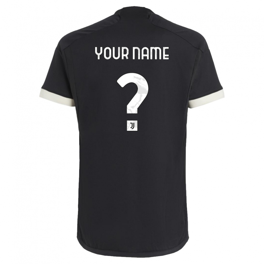 Kinderen Uw Naam #0 Zwart Thuisshirt Derde Tenue 2023/24 T-Shirt