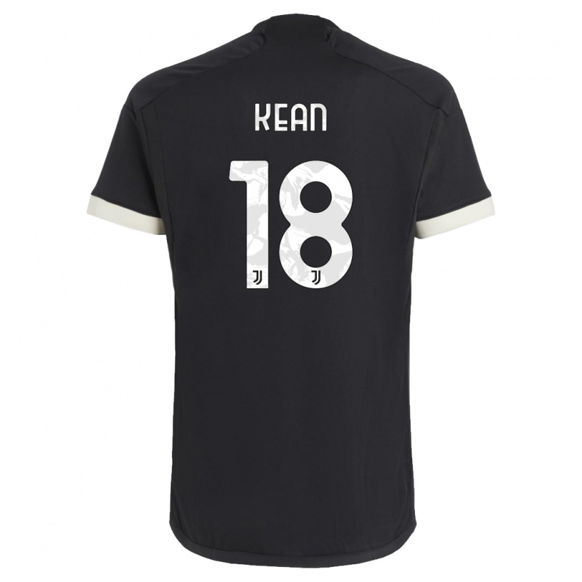 Kinderen Moise Kean #18 Zwart Thuisshirt Derde Tenue 2023/24 T-Shirt