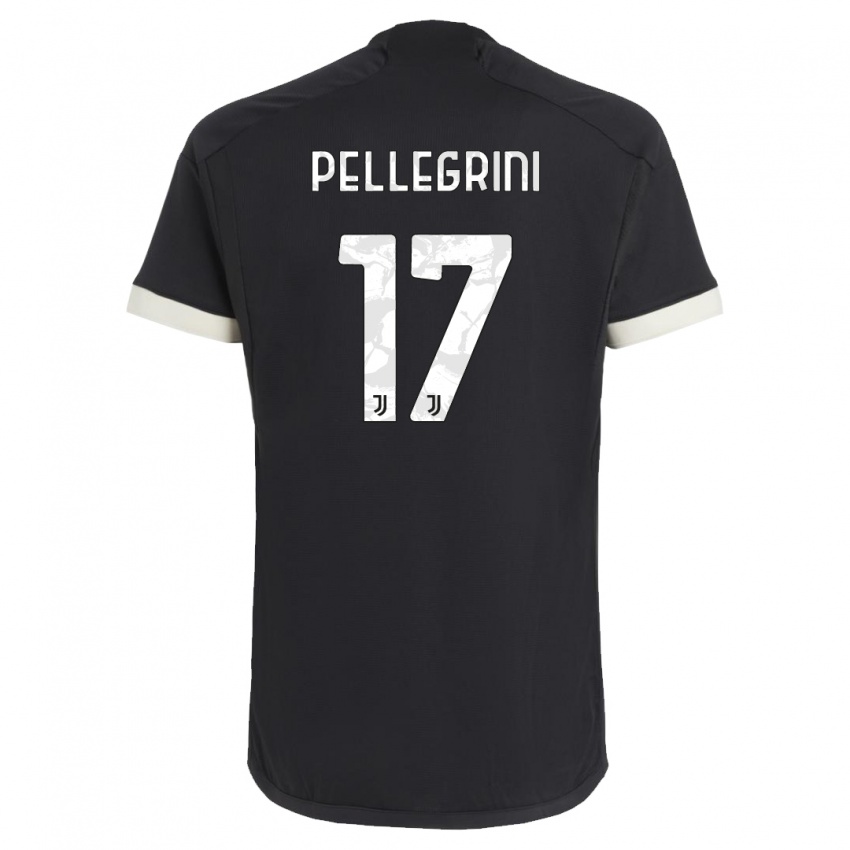 Kinderen Luca Pellegrini #17 Zwart Thuisshirt Derde Tenue 2023/24 T-Shirt