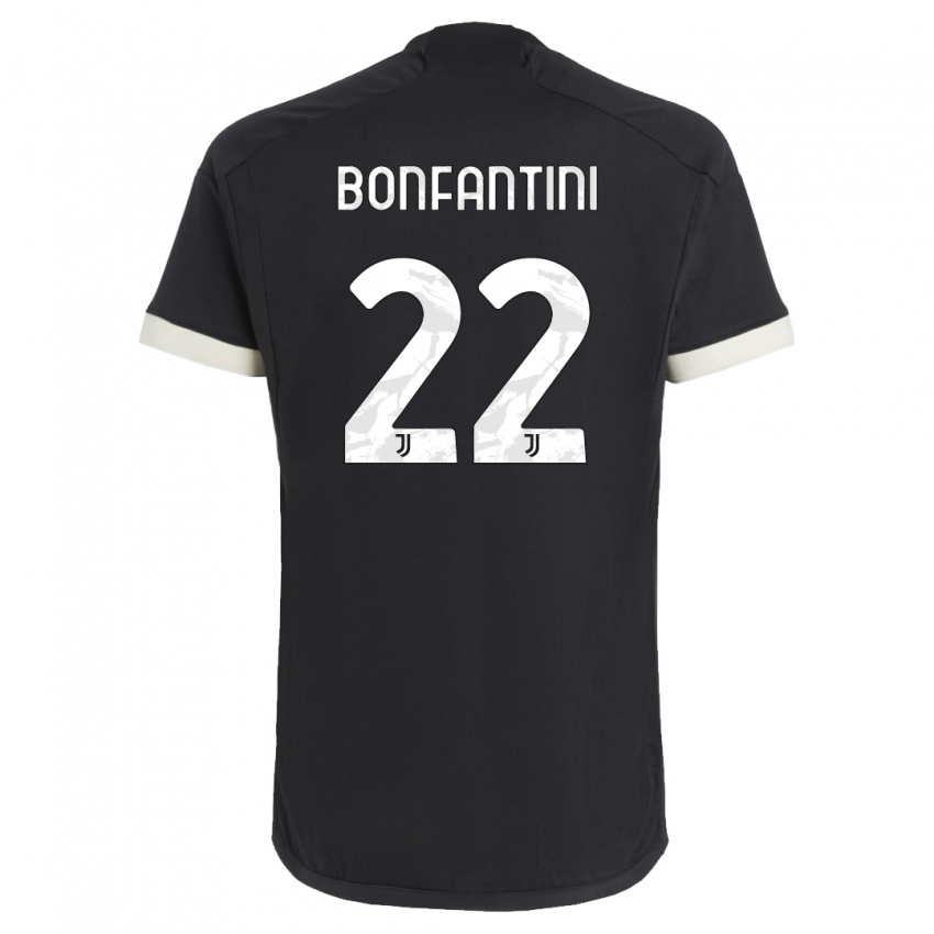 Kinderen Agnese Bonfantini #22 Zwart Thuisshirt Derde Tenue 2023/24 T-Shirt