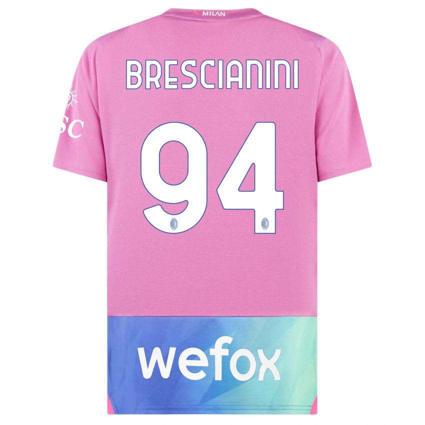 Kinderen Marco Brescianini #94 Roze Paars Thuisshirt Derde Tenue 2023/24 T-Shirt