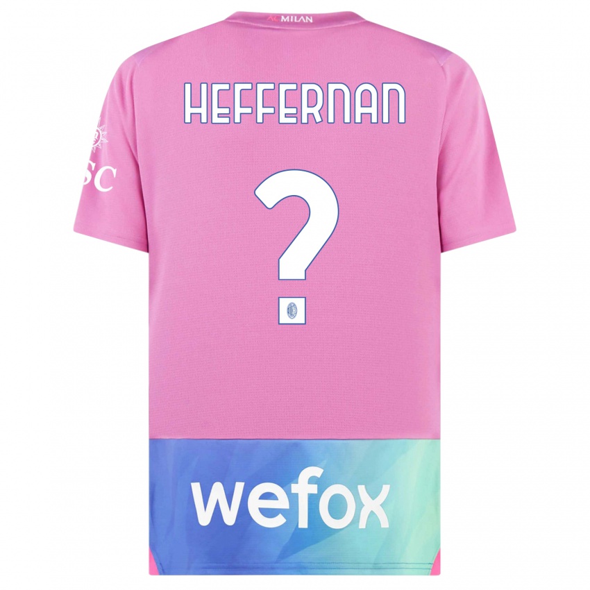 Kinderen Cathal Heffernan #0 Roze Paars Thuisshirt Derde Tenue 2023/24 T-Shirt