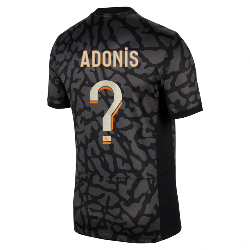 Kinderen Erwan Adonis #0 Zwart Thuisshirt Derde Tenue 2023/24 T-Shirt