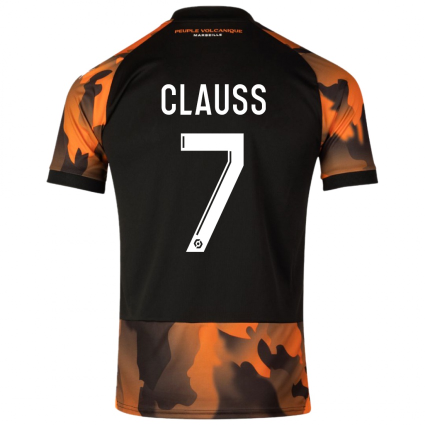 Kinderen Jonathan Clauss #7 Zwart Oranje Thuisshirt Derde Tenue 2023/24 T-Shirt