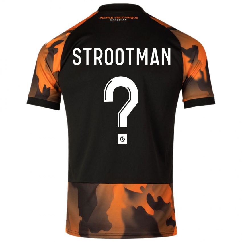 Kinderen Kevin Strootman #0 Zwart Oranje Thuisshirt Derde Tenue 2023/24 T-Shirt