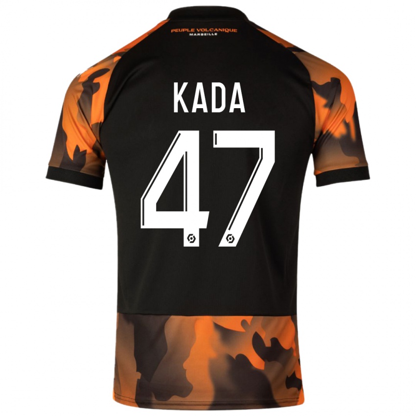 Kinderen Joakim Kada #47 Zwart Oranje Thuisshirt Derde Tenue 2023/24 T-Shirt