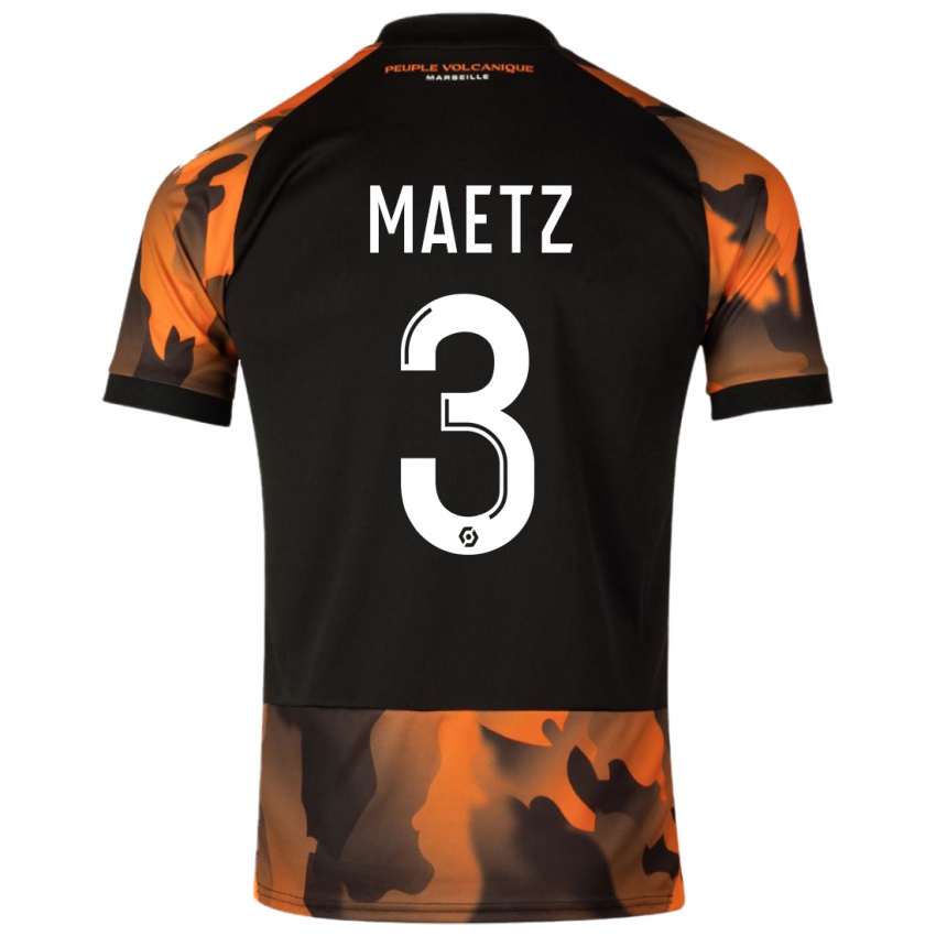 Kinderen Agathe Maetz #3 Zwart Oranje Thuisshirt Derde Tenue 2023/24 T-Shirt
