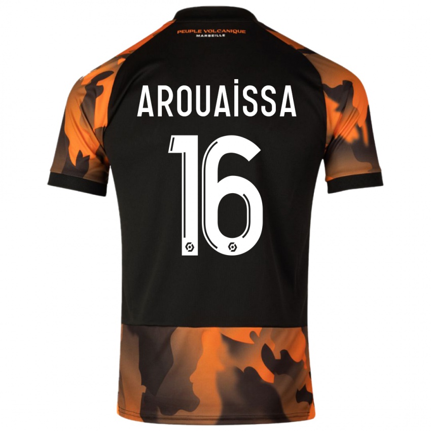 Kinderen Ines Arouaissa #16 Zwart Oranje Thuisshirt Derde Tenue 2023/24 T-Shirt