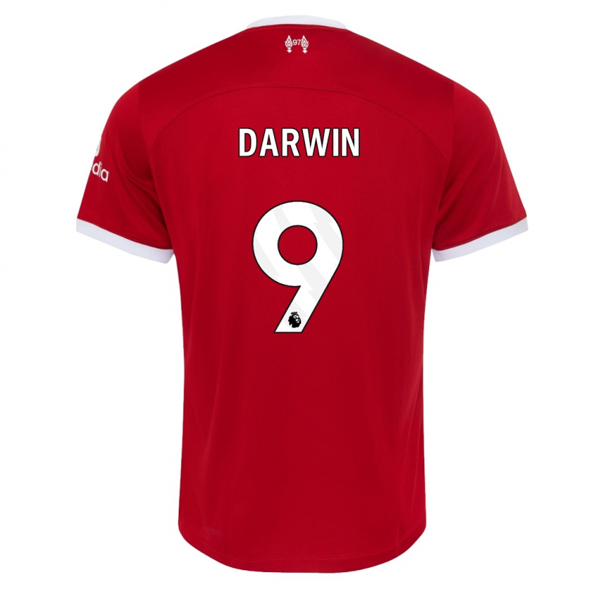 Heren Darwin Nunez #9 Rood Thuisshirt Thuistenue 2023/24 T-Shirt