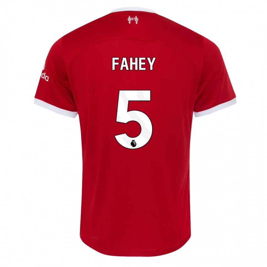 Heren Niamh Fahey #5 Rood Thuisshirt Thuistenue 2023/24 T-Shirt