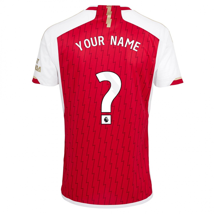 Heren Uw Naam #0 Rood Thuisshirt Thuistenue 2023/24 T-Shirt