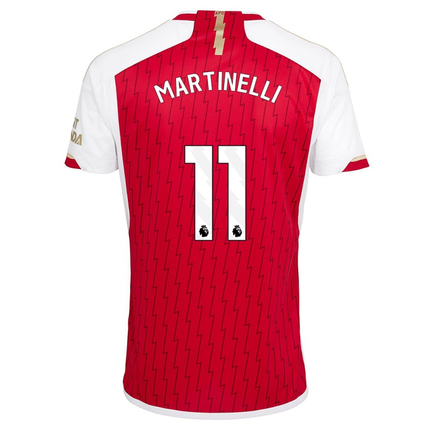 Heren Gabriel Martinelli #11 Rood Thuisshirt Thuistenue 2023/24 T-Shirt