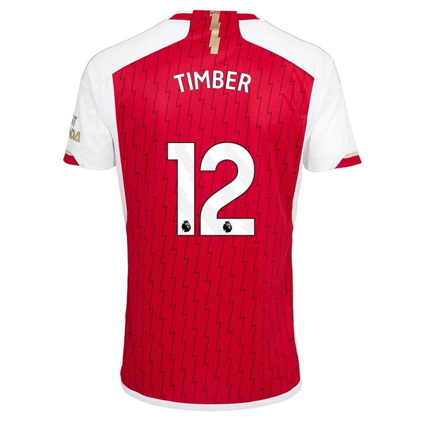 Heren Jurrien Timber #12 Rood Thuisshirt Thuistenue 2023/24 T-Shirt