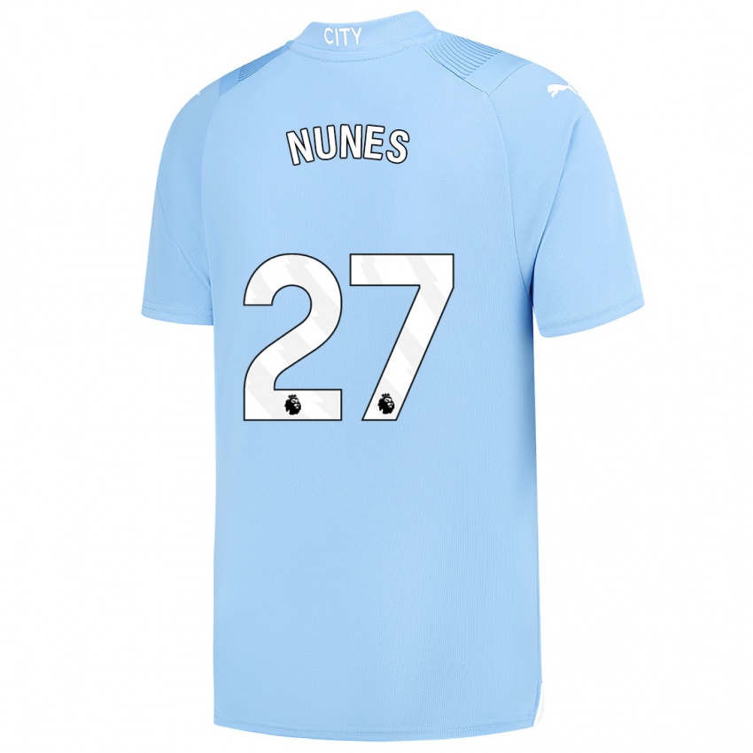 Heren Matheus Nunes #27 Lichtblauw Thuisshirt Thuistenue 2023/24 T-Shirt