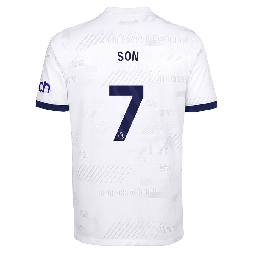 Heren Heung-Min Son #7 Wit Thuisshirt Thuistenue 2023/24 T-Shirt