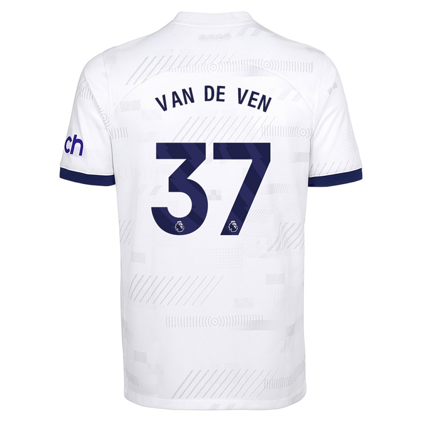 Heren Micky Van De Ven #37 Wit Thuisshirt Thuistenue 2023/24 T-Shirt