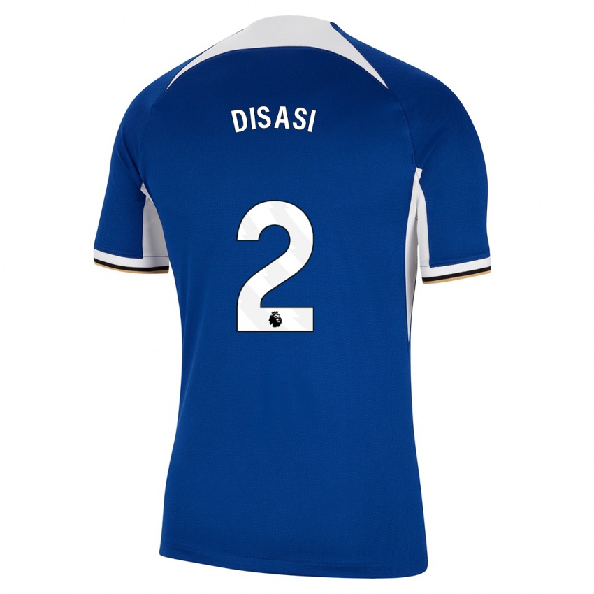 Heren Axel Disasi #2 Blauw Thuisshirt Thuistenue 2023/24 T-Shirt