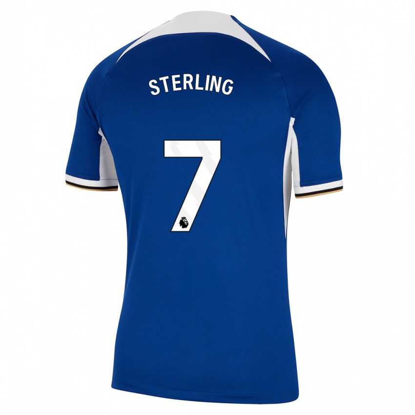 Heren Raheem Sterling #7 Blauw Thuisshirt Thuistenue 2023/24 T-Shirt