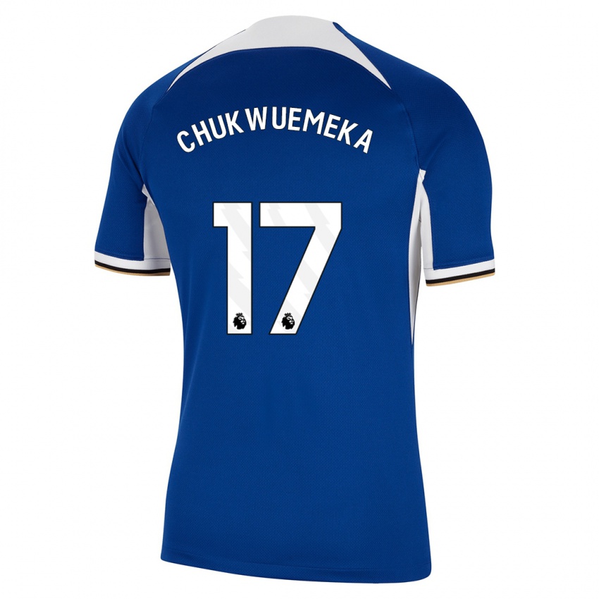 Heren Carney Chukwuemeka #17 Blauw Thuisshirt Thuistenue 2023/24 T-Shirt