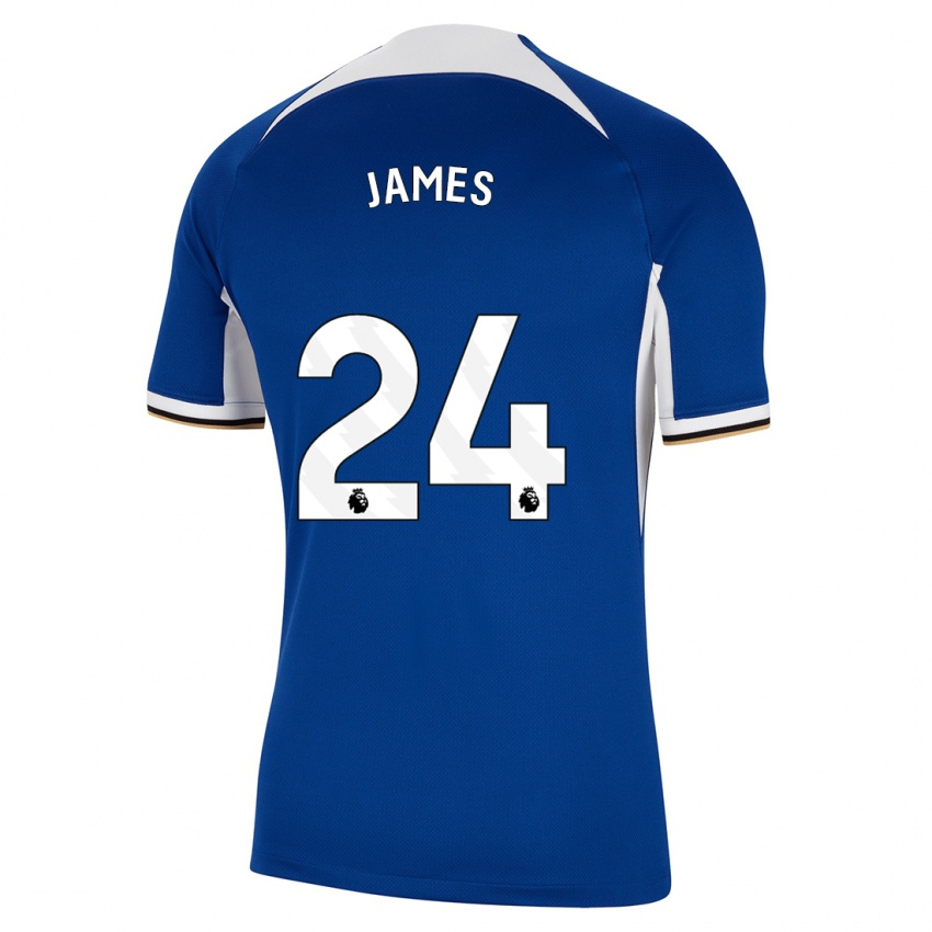 Heren Reece James #24 Blauw Thuisshirt Thuistenue 2023/24 T-Shirt