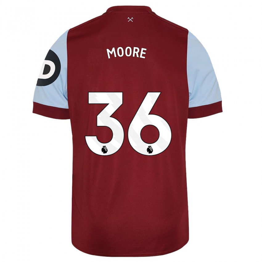 Heren Sean Moore #36 Kastanjebruin Thuisshirt Thuistenue 2023/24 T-Shirt