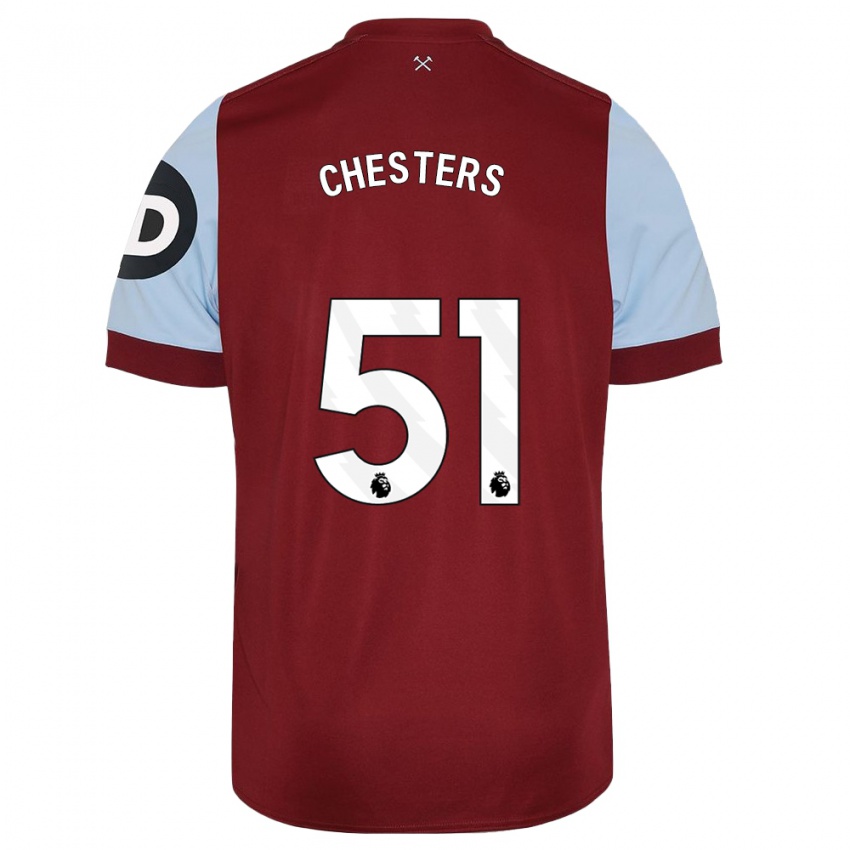 Heren Dan Chesters #51 Kastanjebruin Thuisshirt Thuistenue 2023/24 T-Shirt