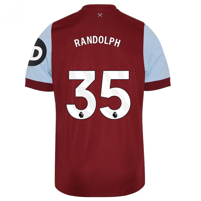 Heren Darren Randolph #35 Kastanjebruin Thuisshirt Thuistenue 2023/24 T-Shirt