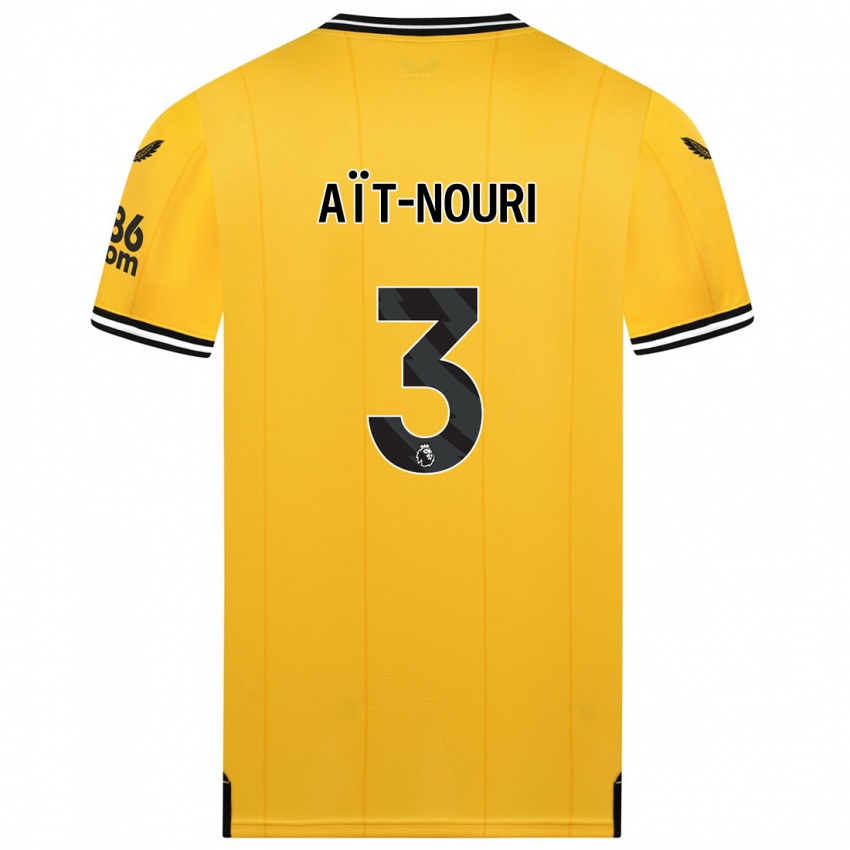 Heren Rayan Ait-Nouri #3 Geel Thuisshirt Thuistenue 2023/24 T-Shirt