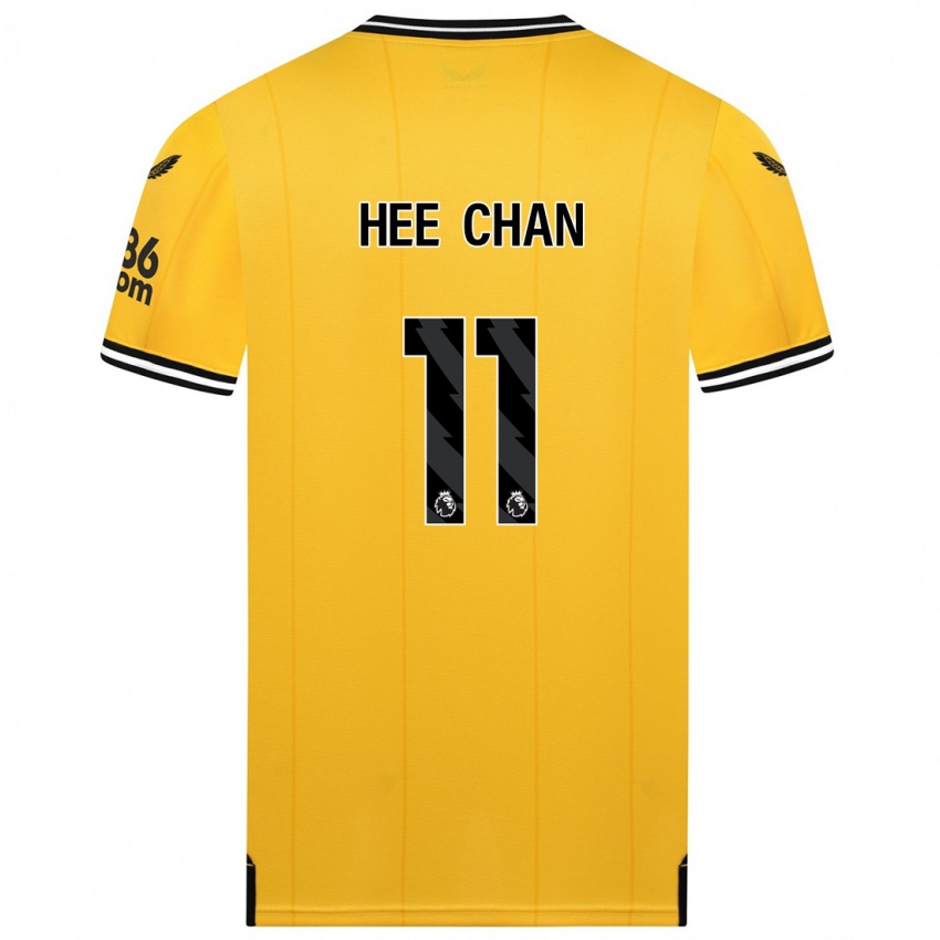 Heren Hee Chan Hwang #11 Geel Thuisshirt Thuistenue 2023/24 T-Shirt