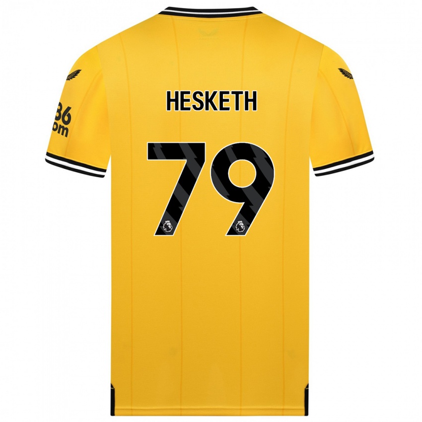 Heren Owen Hesketh #79 Geel Thuisshirt Thuistenue 2023/24 T-Shirt