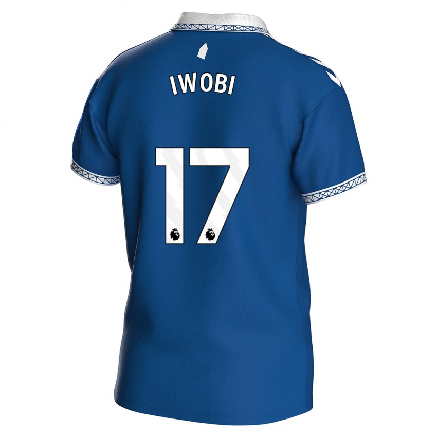 Heren Alex Iwobi #17 Koningsblauw Thuisshirt Thuistenue 2023/24 T-Shirt