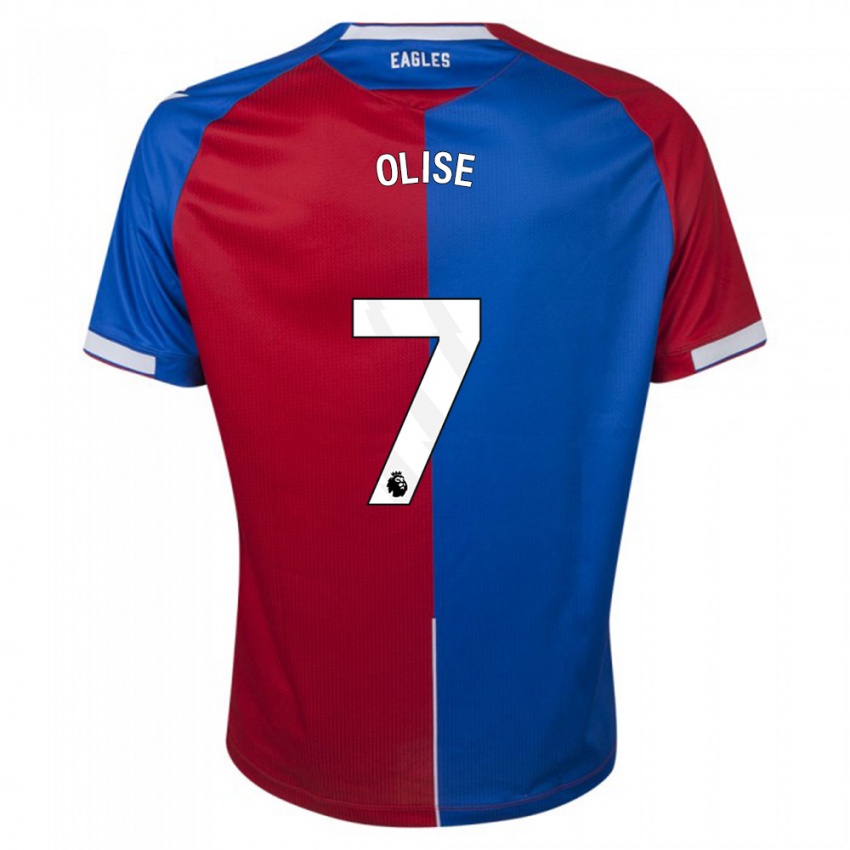 Heren Michael Olise #7 Rood Blauw Thuisshirt Thuistenue 2023/24 T-Shirt